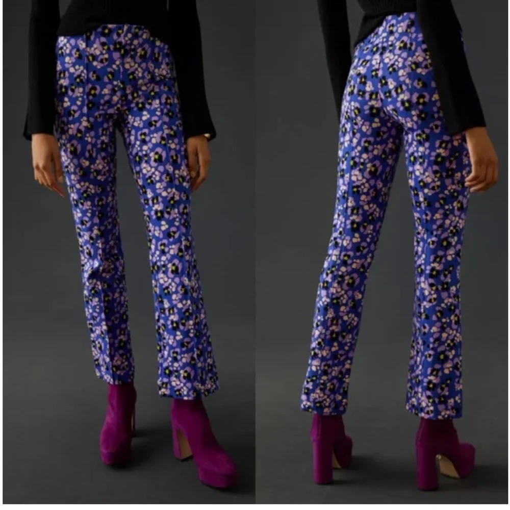 NWOT Anthropologie Maeve Margot Kick Flare Pull On Pants Size XXS Z109